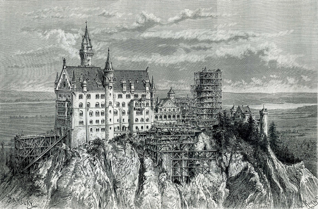23. Neuschwanstein, Baustelle